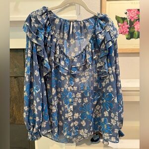 Free People Sheer Floral Top